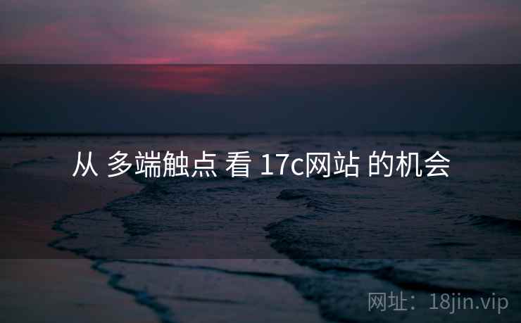 从 多端触点 看 17c网站 的机会 从 多端触点 看 17c网站 的机会