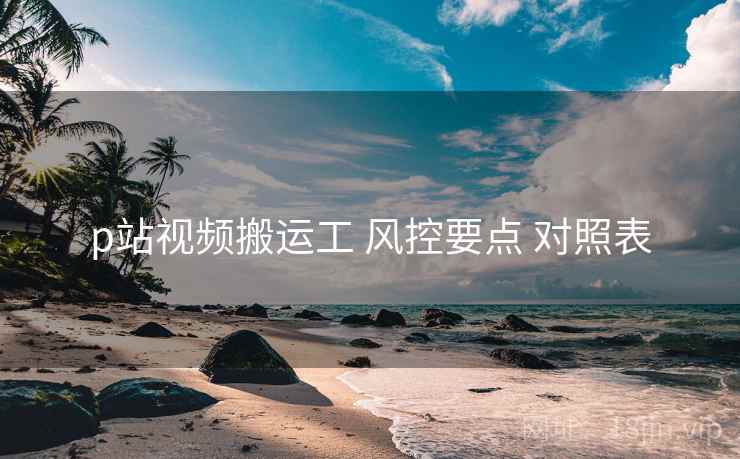 p站视频搬运工 风控要点 对照表